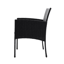 Load image into Gallery viewer, Gardeon Outdoor Bistro Chairs Patio Furniture Dining Chair Wicker Garden Cushion Tea Coffee Cafe Bar Set