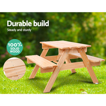 Load image into Gallery viewer, Keezi Kids Wooden Picnic Table Set with Umbrella