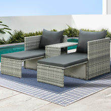 Load image into Gallery viewer, Gardeon Sun Lounge Wicker Lounger Patio Furniture Outdoor Setting Day Bed Garden