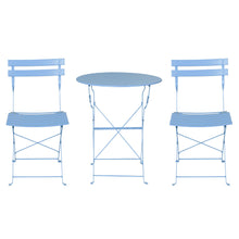 Load image into Gallery viewer, Gardeon Outdoor Setting Table and Chairs Folding Bistro Set Patio Furniture Blue