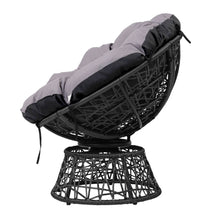 Load image into Gallery viewer, Gardeon Outdoor Papasan Lounge Chairs & Table Black