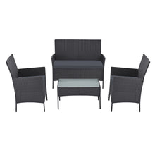 Load image into Gallery viewer, Gardeon Outdoor Furniture Lounge Setting Wicker Patio Dining Set w/Storage Cover Grey