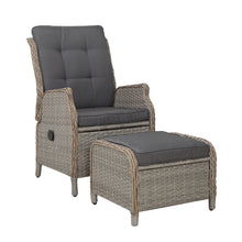 Load image into Gallery viewer, Gardeon Recliner Chair Sun lounge Outdoor Setting Patio Furniture Wicker Sofa