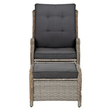 Load image into Gallery viewer, Gardeon Recliner Chair Sun lounge Outdoor Setting Patio Furniture Wicker Sofa