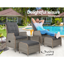 Load image into Gallery viewer, Gardeon Recliner Chairs Sun lounge Outdoor Setting Patio Furniture Garden Wicker