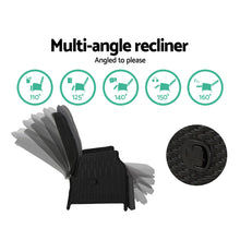 Load image into Gallery viewer, Gardeon Recliner Chairs Sun lounge Setting Outdoor Furniture Patio Wicker Sofa