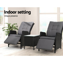 Load image into Gallery viewer, Gardeon Recliner Chairs Sun lounge Setting Outdoor Furniture Patio Wicker Sofa