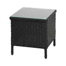 Load image into Gallery viewer, Gardeon Side Table Coffee Patio Desk Outdoor Furniture Rattan Indoor Garden Black