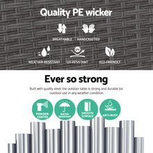 Load image into Gallery viewer, Gardeon Side Table Coffee Patio Desk Outdoor Furniture Rattan Indoor Garden Grey