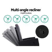 Load image into Gallery viewer, Sun lounge Recliner Wicker Patio Chair Black