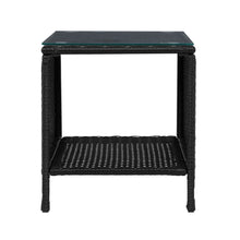 Load image into Gallery viewer, Gardeon Side Table Coffee Patio Outdoor Furniture Rattan Desk Indoor Garden Black