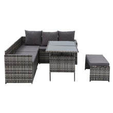 Load image into Gallery viewer, Gardeon Outdoor Furniture Dining Setting Sofa Set Lounge Wicker 8 Seater Mixed Grey