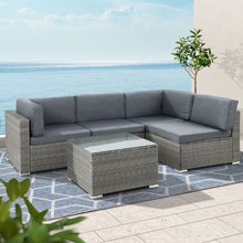 Load image into Gallery viewer, Gardeon 5-Piece Outdoor Furniture Sofa Set Wicker Lounge Setting Table Chairs