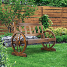 Load image into Gallery viewer, Wood Outdoor Patio Wagon Wheel Chair