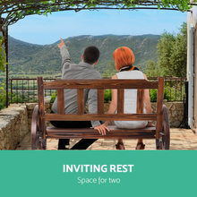 Load image into Gallery viewer, Wood Outdoor Patio Wagon Wheel Chair