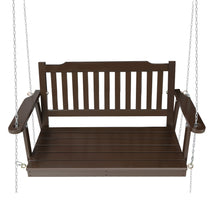 Load image into Gallery viewer, Gardeon Porch Swing Chair with Chain Garden Bench Outdoor Furniture Wooden Brown