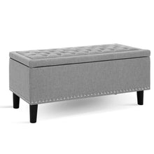 Load image into Gallery viewer, Artiss Storage Ottoman Blanket Box Linen Fabric Chest Foot Stool Toy Bench Grey