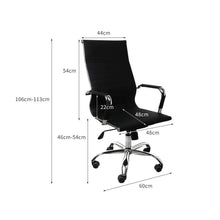 Load image into Gallery viewer, Office Chair Gaming Chair Home Work Study PU Mat Seat High-Back Computer Black-The White Mall-The White Mall