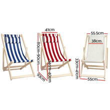 Load image into Gallery viewer, Gardeon Outdoor Furniture Sun Lounge Wooden Beach Chairs Deck Chair Folding Patio-Furniture-The White Mall