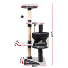 Load image into Gallery viewer, i.Pet Cat Tree 112cm Trees Scratching Post Scratcher Tower Condo House Furniture Wood