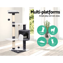 Load image into Gallery viewer, i.Pet Cat Tree 112cm Trees Scratching Post Scratcher Tower Condo House Furniture Wood