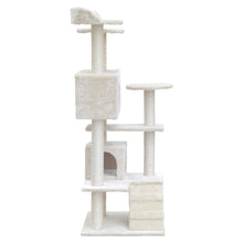 Load image into Gallery viewer, i.Pet Cat Tree 134cm Trees Scratching Post Scratcher Tower Condo House Furniture Wood Beige