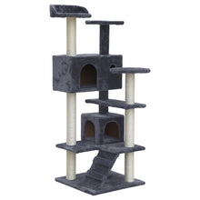 Load image into Gallery viewer, i.Pet Cat Tree 134cm Trees Scratching Post Scratcher Tower Condo House Furniture Wood Grey