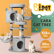 Load image into Gallery viewer, i.Pet Cat Tree Tower Scratching Post Scratcher Wood Condo House Toys Bed 123cm