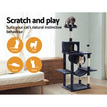Load image into Gallery viewer, i.Pet Cat Tree Tower Scratching Post Scratcher Wood Condo House Bed Trees 151cm