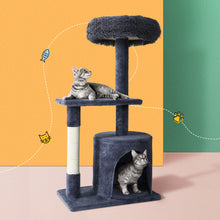 Load image into Gallery viewer, i.Pet Cat Tree Scratching Post Scratcher Tower Condo House Grey 94cm