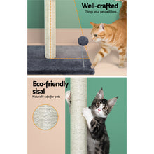Load image into Gallery viewer, i.Pet Cat Tree Scratching Post Scratcher Tower Condo House Hanging toys Grey 105cm