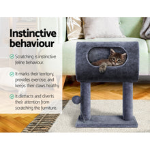 Load image into Gallery viewer, i.Pet Cat Tree Scratching Post Scratcher Tower Condo House Grey 53cm