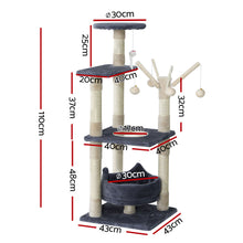 Load image into Gallery viewer, i.Pet Cat Tree Scratching Post Scratcher Cat Tree Tower Condo House toys 110cm