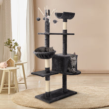 Load image into Gallery viewer, i.Pet Cat Tree 140cm Trees Scratching Post Scratcher Tower Condo House Furniture Wood