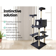 Load image into Gallery viewer, i.Pet Cat Tree 184cm Trees Scratching Post Scratcher Tower Condo House Furniture Wood