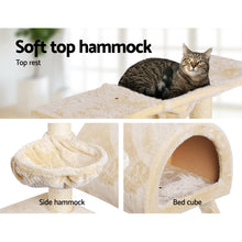 Load image into Gallery viewer, i.Pet Cat Tree Trees Scratching Post Scratcher Condo Tower House Bed Beige 100cm