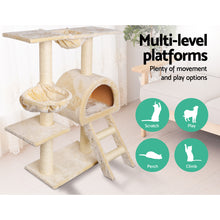 Load image into Gallery viewer, i.Pet Cat Tree Trees Scratching Post Scratcher Condo Tower House Bed Beige 100cm