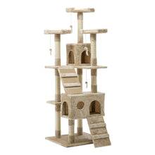 Load image into Gallery viewer, i.Pet Cat Tree 180cm Trees Scratching Post Scratcher Tower Condo House Furniture Wood Beige