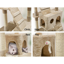 Load image into Gallery viewer, i.Pet Cat Tree 180cm Trees Scratching Post Scratcher Tower Condo House Furniture Wood Beige