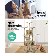 Load image into Gallery viewer, i.Pet Cat Tree 180cm Trees Scratching Post Scratcher Tower Condo House Furniture Wood Beige