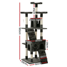 Load image into Gallery viewer, i.Pet Cat Tree 180cm Trees Scratching Post Scratcher Tower Condo House Furniture Wood