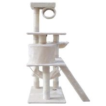 Load image into Gallery viewer, i.Pet Cat Tree 141cm Trees Scratching Post Scratcher Tower Condo House Furniture Wood Beige