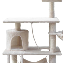 Load image into Gallery viewer, i.Pet Cat Tree 141cm Trees Scratching Post Scratcher Tower Condo House Furniture Wood Beige