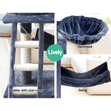 Load image into Gallery viewer, i.Pet Cat Tree 141cm Trees Scratching Post Scratcher Tower Condo House Furniture Wood