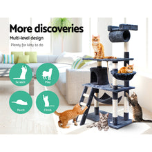 Load image into Gallery viewer, i.Pet Cat Tree 141cm Trees Scratching Post Scratcher Tower Condo House Furniture Wood