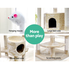 Load image into Gallery viewer, i.Pet Cat Tree 203cm Trees Scratching Post Scratcher Tower Condo House Furniture Wood Beige