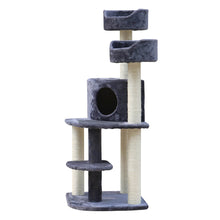 Load image into Gallery viewer, i.Pet Cat Tree Trees Scratching Post Scratcher Tower Condo House Grey 126cm