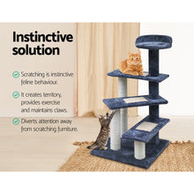Load image into Gallery viewer, i.Pet Cat Tree 100cm Trees Scratching Post Scratcher Tower Condo House Furniture Wood Steps
