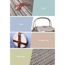 Load image into Gallery viewer, Alfresco 4 Person Picnic Basket Outdoor Insulated with Blanket