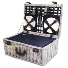 Load image into Gallery viewer, Alfresco 6 Person Picnic Basket Set Cooler Bag Wicker